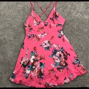 Dance and Marvel floral size large pink mini dress